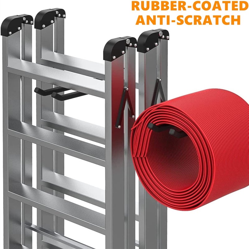 TORACK Garage Hooks Heavy Duty Tool Organizer, Wall Mount Hanger Rack Garage Storage Utility Hooks for Car Tires, Ladders, Chairs, Strollers, Power Tools, Garden Tools (2 Pack, 12.4" Hook) - Image 3